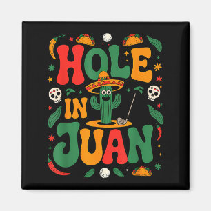 Íman Groovy cinco de mayo buraco em juan golfista golfe