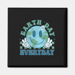 Íman Groovy Earth Day 2025 Todos Os Dias Sorria Face Sa