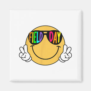 Íman Groovy Field Day Sungles Sorri Face Crianças Profe