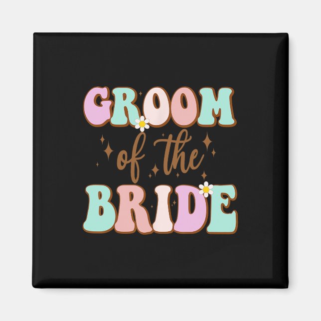 Íman Groovy Groom Da Mãe Chá de casamento Da Noiva De (Frente)