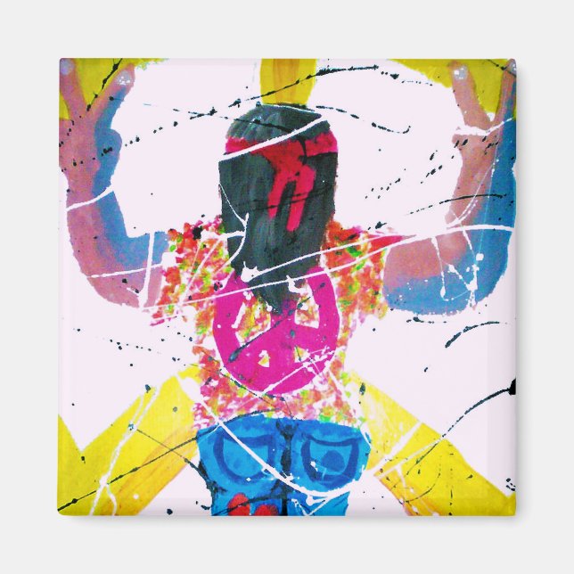 Íman Groovy Hippie - Sinal de Paz (Frente)