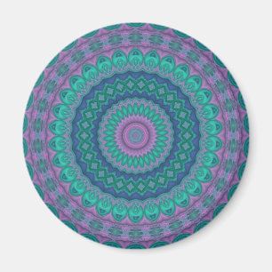 Íman Groovy Hippie Trippy Jewel Tone Mandala