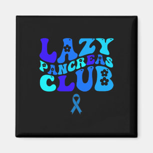 Íman Groovy Lazy Pancreas Club Diabetes Consciência Azu