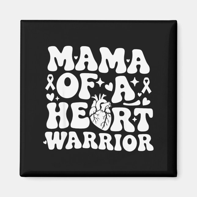 Íman Groovy Mama Of A Heart Warrior Chd Awareness Heart (Frente)