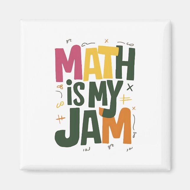 Íman Groovy Math é Minha Paixão Primeiro Dia de Volta à (Frente)