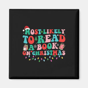 Íman Groovy Natal Mais Propenso A Ler Um Livro No Chr