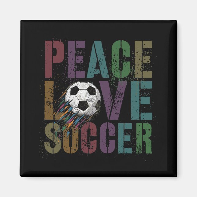 Íman Groovy Paz Amor Futebol Kickin 'Ll Meninas Mãe Cle (Frente)