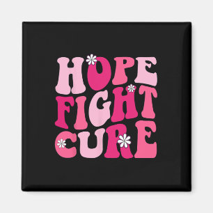 Íman Groovy Pink Hope Fight Cure O Cancer Da Mama Aware