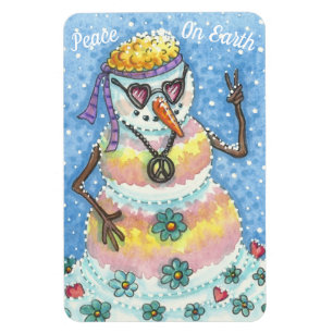 ÍMAN GROOVY SNOWMAN "PAZ NA TERRA" NATAL MAGNET