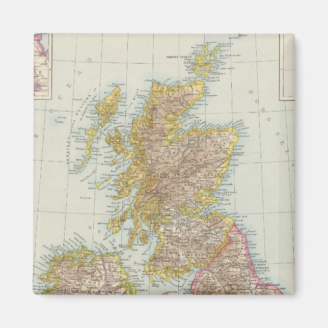 Íman Grossbritannien, Irlanda - Mapa do Reino Unido, Ir (Frente)