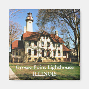Íman Grosse Point Lighthouse, Illinois Magnet