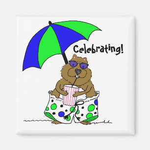 Íman Groundhog Day Beach Umbrella
