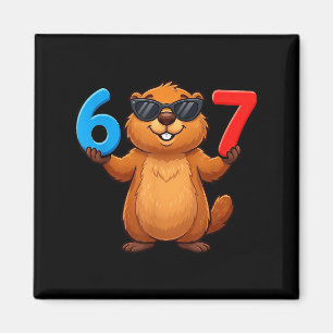 Íman Groundhog Six Seven Drip 67 Meme Engraçado 6-7 Gro