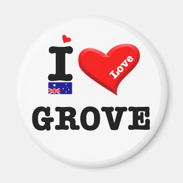 Íman GROVE - I Love (Frente)