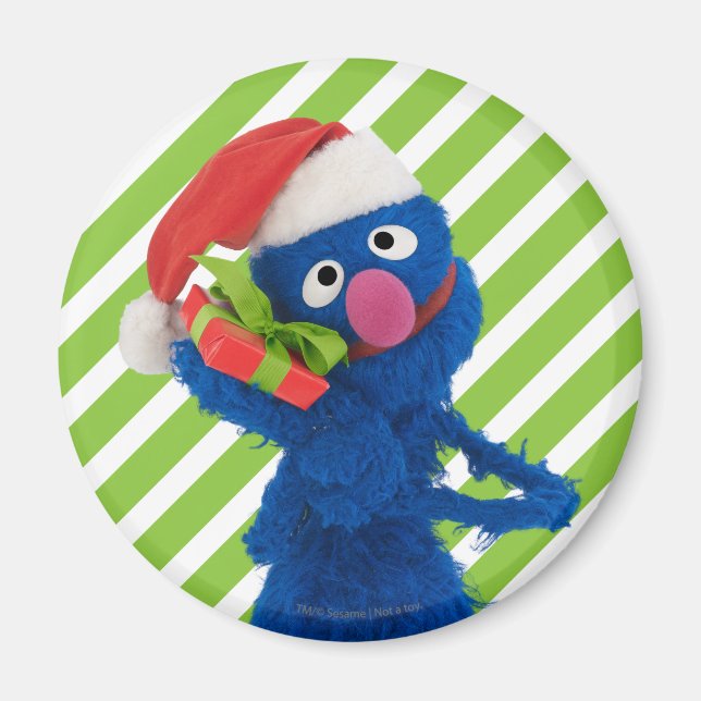 Íman Grover com chapéu de Papai Noel (Frente)