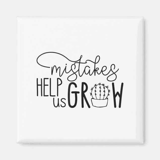 Íman Growth Mindset Teacher Mistakes Help Us Grow Men W (Frente)