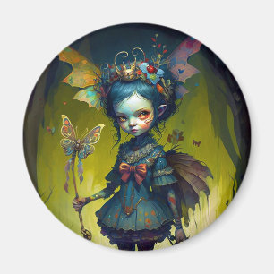 Íman Grumpy Fairy Pixie Fantasy Art