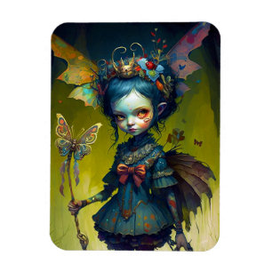 Íman Grumpy Fairy Pixie Fantasy Art
