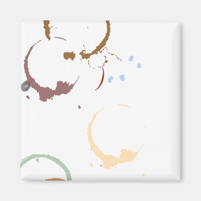 Íman Grunge Coffestain Magnet (Frente)