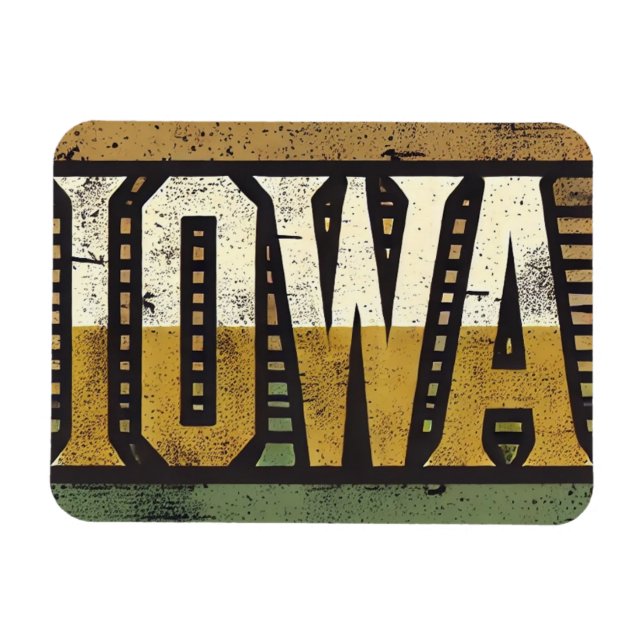 Íman Grunge Distante Iowa (Horizontal)