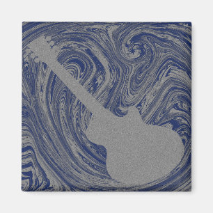 Íman Grunge Guitar Magnet, Royal Blue