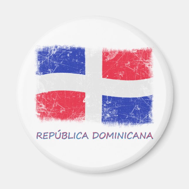 Íman Grunge República Dominicana Flag (Frente)