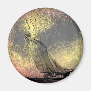 Íman Grunge Vintage Racing Yacht Magnet