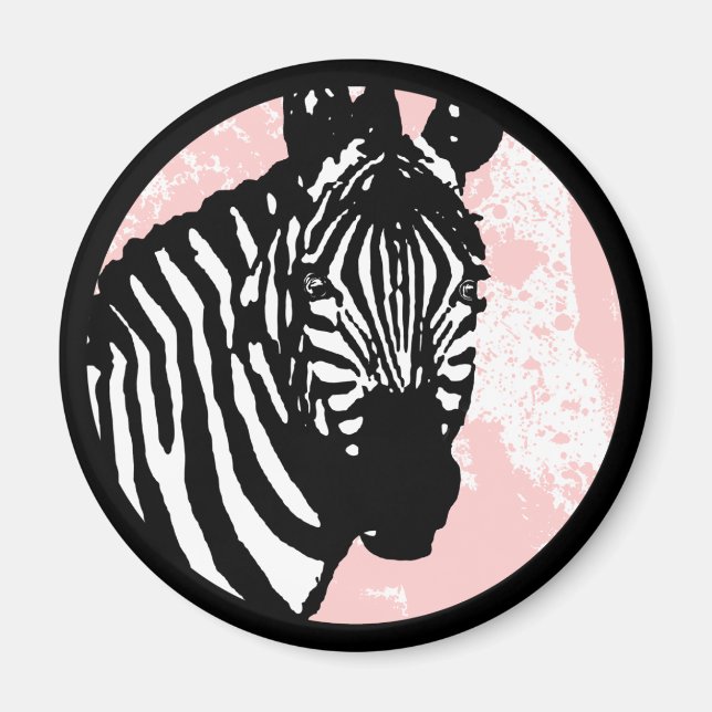 Íman grunge zebra. (Frente)