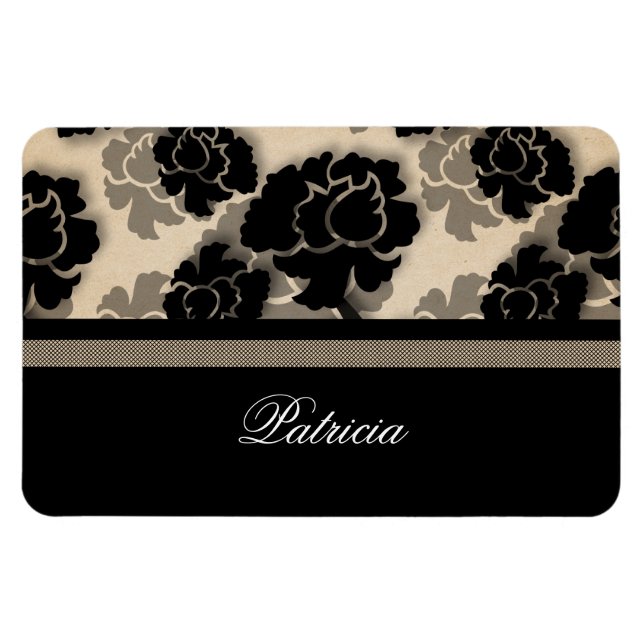 Íman Grungy Floral Decadence Flexi Magnet, Marfim (Horizontal)