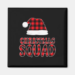 Íman Grupo da Família Xmas da Xadrez Vermelha no Quad N