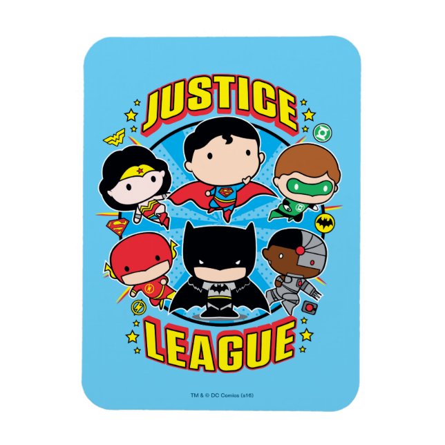 Íman Grupo da Liga da Justiça Chibi (Vertical)