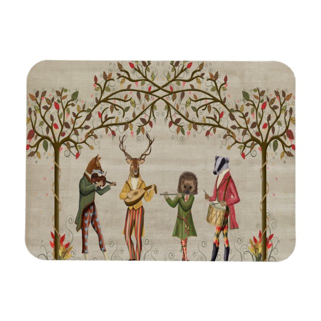 Íman Grupo Minstrel de Animais das Florestas (Horizontal)