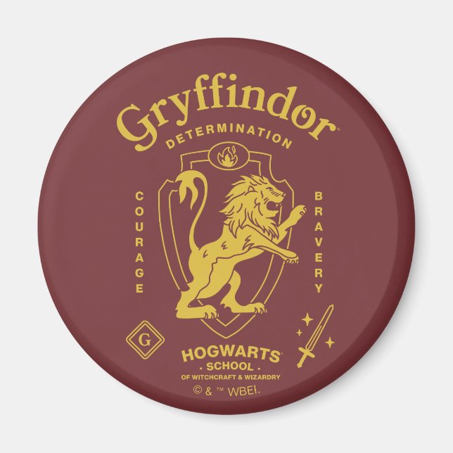 Íman GRYFFINDOR™ Determinação Coragem Bravura Brasão (Frente)