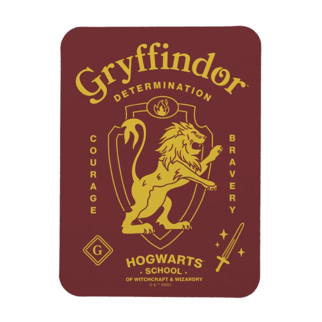 Íman GRYFFINDOR™ Determinação Coragem Bravura Brasão (Vertical)