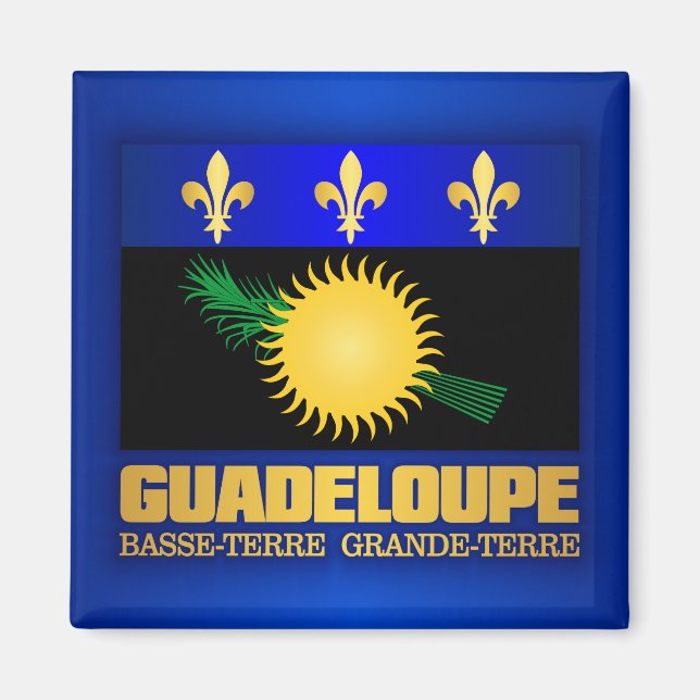 Íman Guadeloupe Flag (Frente)