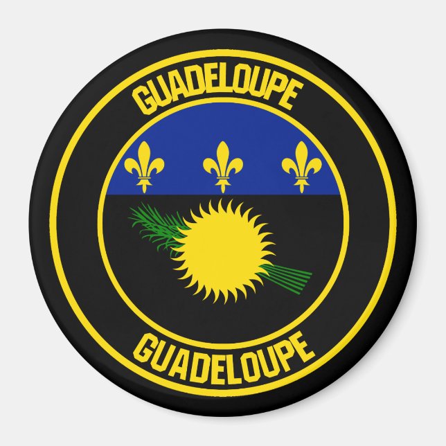 Íman Guadeloupe Round Emblem (Frente)