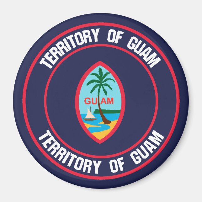 Íman Guam Round Emblem (Frente)