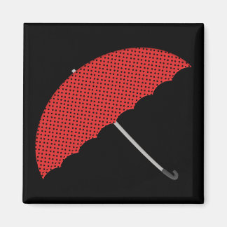 Íman guarda-chuva de pontos vermelhos e pretos