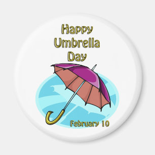 Íman Guarda-chuva dia o 10 de fevereiro feliz