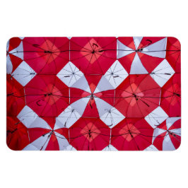 Íman Guarda-chuvas Vermelho e Branco Aberto