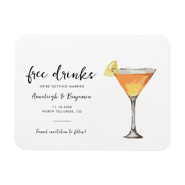 Íman Guarda de Casamento Moderno Salve o Anúncio de Dat (Horizontal)