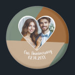 Íman Guarda-Saída de Aniversário de Casamento de Fotos<br><div class="desc">Este imã é a forma perfeita de celebrar o seu aniversário de casamento com a sua dentro de fotografia personalizada,  um coração para um eterno durante os próximos anos.</div>