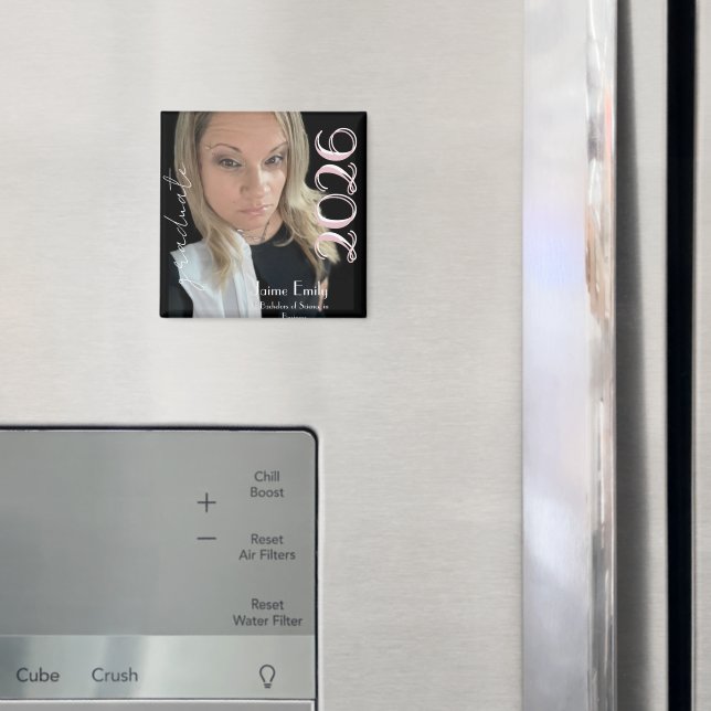 Íman Guardanapo de Foto Rosa Claro para Formatura Moder (In Situ (Fridge))