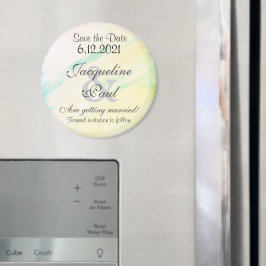 Íman Guardar a data dos ímãs tropicais de aquarela