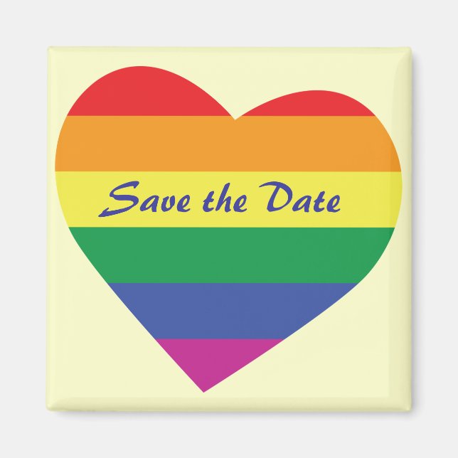Íman Guardar Data/Arco-Íris Casado/Orgulho gay (Frente)