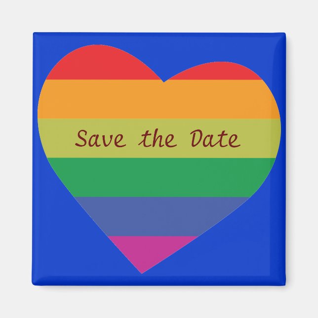 Íman Guardar Data/Arco-Íris Casado/Orgulho gay (Frente)