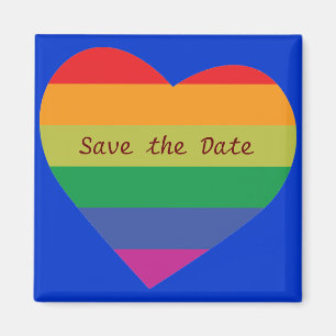 Íman Guardar Data/Casamento Arco-Íris/Orgulho gay