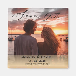 Íman Guardar Personalizado Casamento de Destino de Data