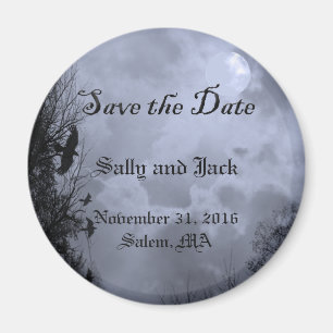 Íman Guardar Personalizado Data Azul Halloween Magnet