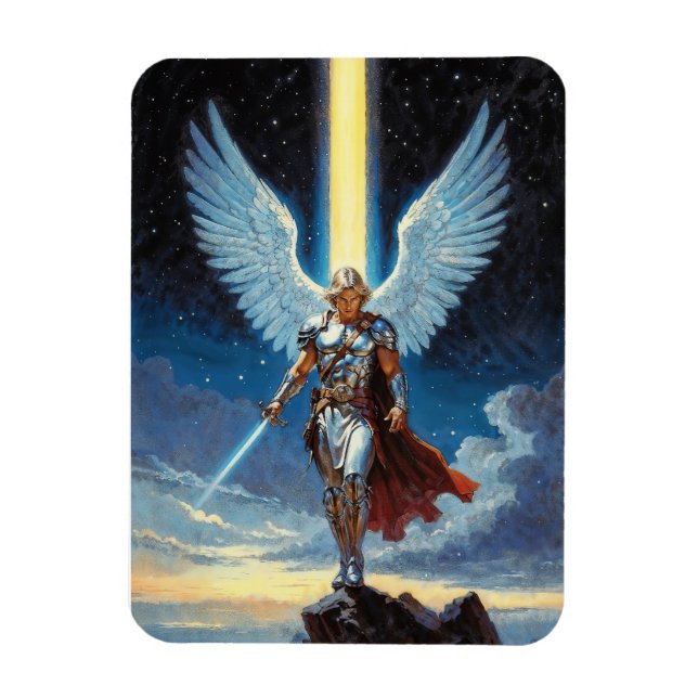 Íman Guardião do Arcanjo Miguel do Portão Celestial (Vertical)